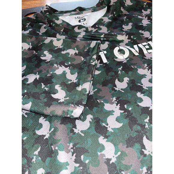 Zaxby's Chicken Camouflage Camo Employee T-Shirt It Ain't Over Men’s‎ Large - Picture 3 of 3
